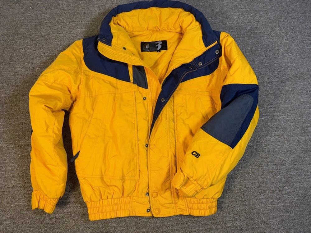Men’s CB Sport Ski Jacket Small Needs Zipper Pull Yellow
